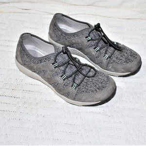 Dansko Holland Charcoal Suede Bungee Ties  Sz 37